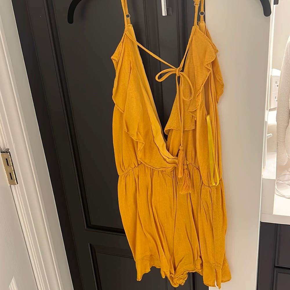 American Threads yellow romper -medium
